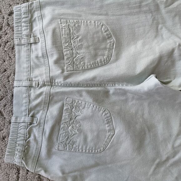 Vintage Tradition trendy light green cropped super hight rise jeans size 10 @L1 - Picture 6 of 10